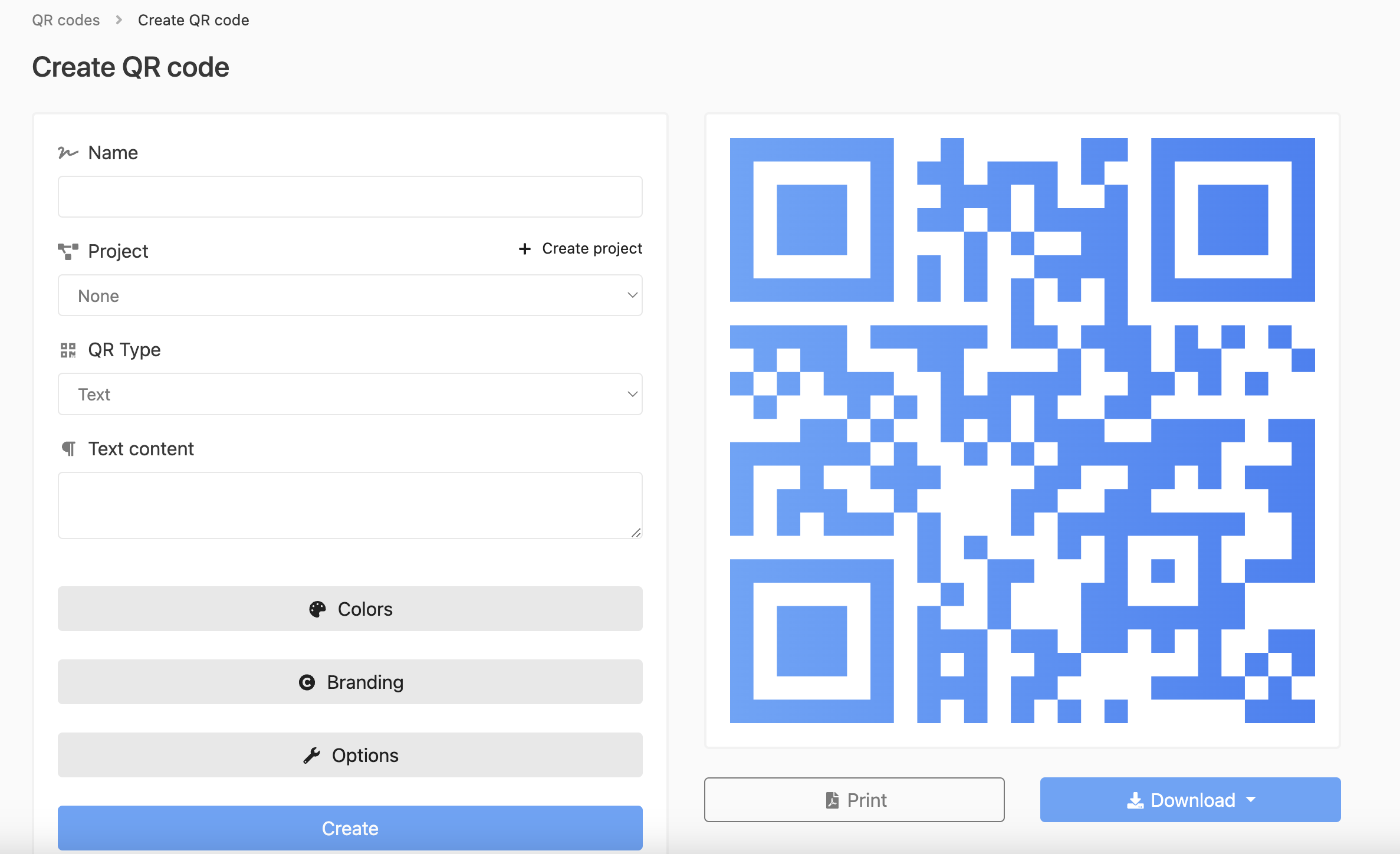 screenshot of QR Cloud
